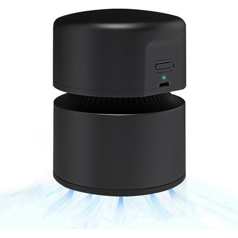 Aspirateur de Table, Aspirateur de Bureau, USB Rechargeable, 120 Minutes D'autonomie, Fonction D'arrêt Automatique, Aspirateur de Table sans Fil à 360° pour école, Bureau, Maison, Noir (1/5)