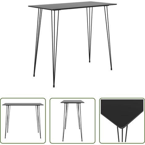 Stehtisch - Bartisch Schwarz 120x60x105 cm (1/5)