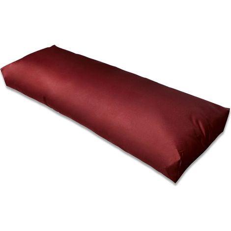 Cojín de respaldo tapizado rojo vino tinto 120x40x10 cm vidaXL