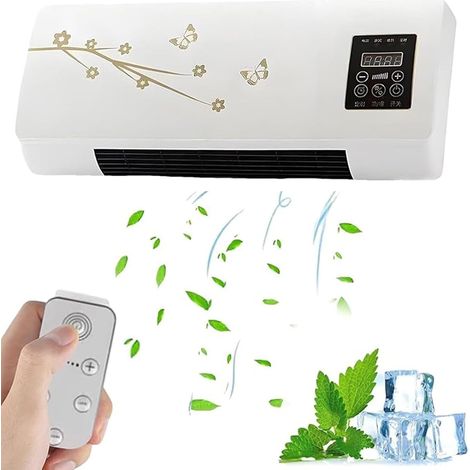 Climatiseur Portable Split Max 2 en 1, Silencieux, Chauffage Rapide et Naturel, sans Conduit, Montage Mural for Chambre et Salon(A)