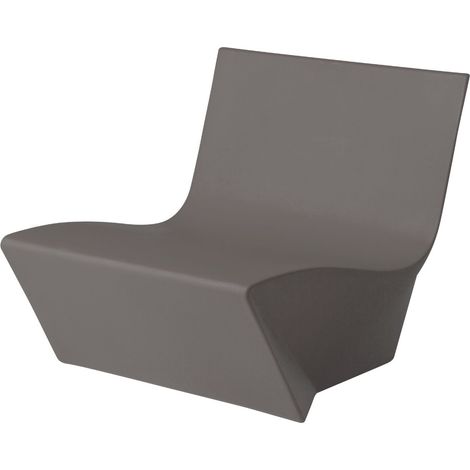 Kami Ichi Grigio argilla - No cuscino originale slide di design per giardino esterno interno colorata moderna polietilene made in Italy sedia seduta poltrona