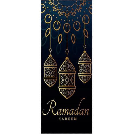 Eid Mubarak Dekoration PVC-Tapete 3D-Türaufkleber Fröhliches Ramadan Wandbild