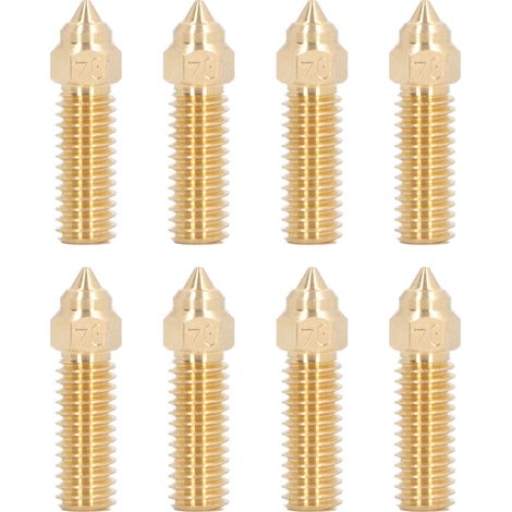 Buses d'extrudeuse à grande vitesse, débit de 0.4mm, chauffage rapide, filetage M6 en laiton pour K1 Kobra, 8 pièces (1/5)