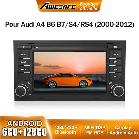 AWESAFE 4G Autoradio Android 13 pour Audi A4 B6 B7/S4/RS4 (2000-2012) 6Go+128Go avec 7'' Écran Tactile avec GPS Carplay Android Auto (1/5)