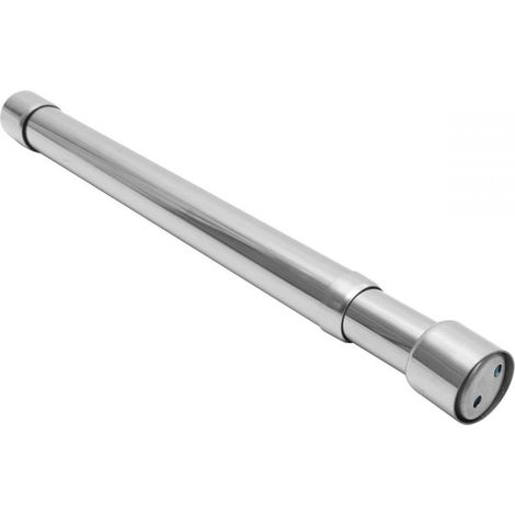 Barre de penderie télescopique 48-80 cm, barre de serrage, barre de tension ronde en acier inoxydable, barre encastrée, barre métallique, barre de suspension extensible pour armoire (1/5)