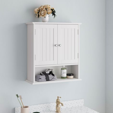 Möbel Schrank Aufbewahrung 54 6 cm MDF Weiß OKMYHOME (1/5)