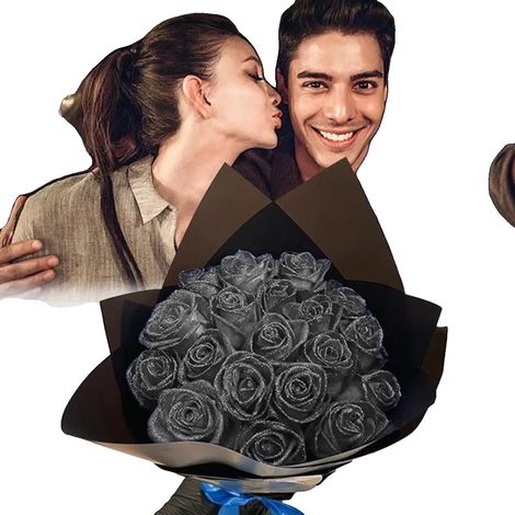 Fleur Artificielle Rose, Décoration Élégante pour la Maison, Polyvalente pour les Événements, noir, 30 pièces (1/2)