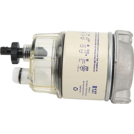 30 GPH R12T Kraftstoff-Wasser-Abscheider, 10 Mikron Filtration, elektrostatische Epoxidbeschichtung, für Außenbord- und Schnellboote. (1/5)