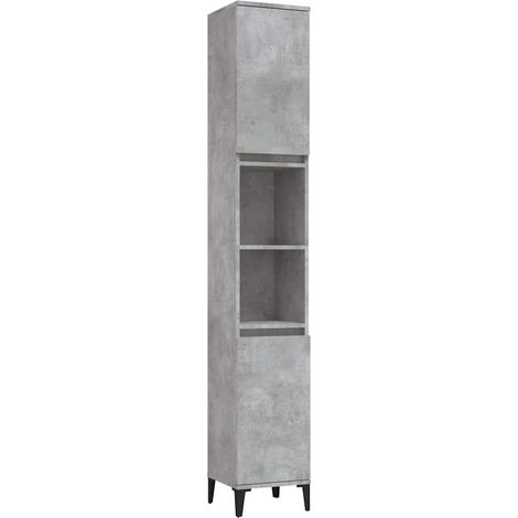 Maison Exclusive - Armario de baño madera contrachapada gris horm (1/5)