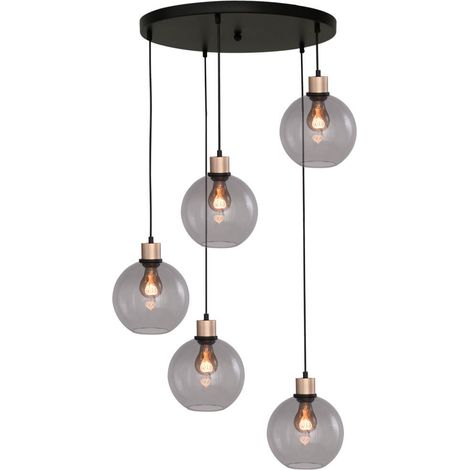 Lampe suspendue Vide Lazise 5x Ø 20cm doré - 2642-05-02-50-5-20 (1/3)