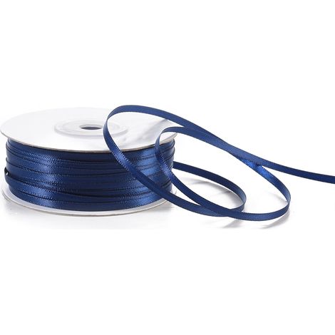 Ruban double satin bleu nuit, 3 mm x 100 m