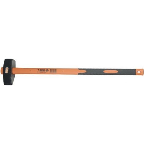 BAHCO - Masse/Massettes avec manche en fibre de verre et une face plate, 900 mm, 5 kg (1/3)