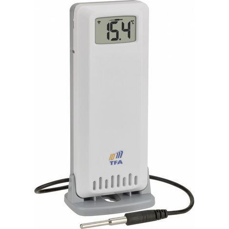 TFA 30.3905.02 Trasmettitore Termoigrometrico Professionale ID-A4 Compatibile TFA.me Temperatura e Umidita' Wireless Portata 100 m colore Bianco
