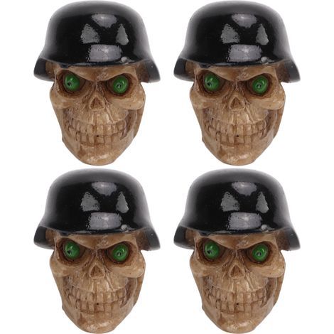 Naroote Bouchons de Soupape de Pneu, Capuchons de Tige de Soupape de Pneu Abs et Cuivre avec Capuchons de Tige de à Anneaux pour Les Vos Vos VUS VUS (Black) (1/5)