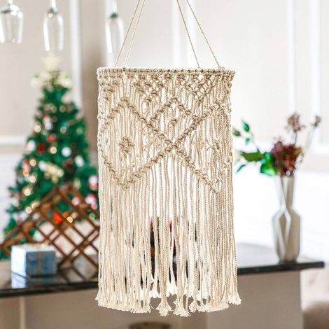 Luminaires suspendus Boho, abat-jour salon avec macramé fait à la main, pour décor de chambre Boho, décorations de Noël, bohème (1/5)