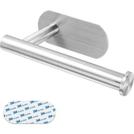 Selbstklebender Toilettenpapierhalter, Edelstahl Toilettenpapierhalter, Toilettenpapierrollenhalter für Bad und Küche, Ohne Bohren 3m Selbstklebend