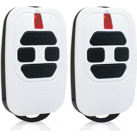 Set of 2 433.92MHz Gate Remote Controls Compatible with GTI2/4, GT2/4, Mio TR2/4, Mio TR2N/4N Garage Door Remote Control (White) (1/4)