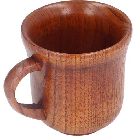 Retro-Becher aus Jujube-Holz, kreativer japanischer 300-ml-Heißwasserbecher mit Henkel für Kaffee und Tee (1/5)