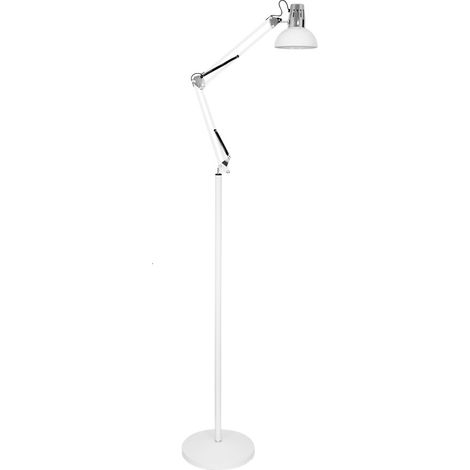 Lámpara de Pie ANTIGONA articulado 1xE27 L.15xAn.12,5xAl.Reg.cm Blanco e Cromo (1/3)
