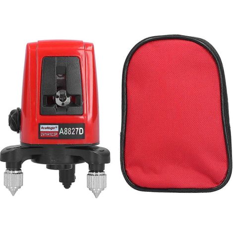 Niveau laser portable A8827D 360° à 2 lignes et 1 point pour l'architecture et le bâtiment