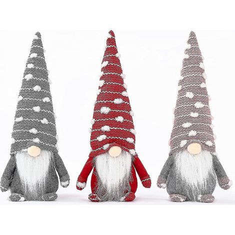 3-teiliges Set hängender Weihnachts- und Halloween-Gnome, handgefertigt, schwedische Plüsch-Gnome, skandinavischer Weihnachtsmann-Elfen-Anhänger (1/5)