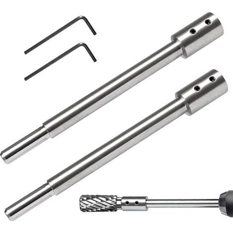 2 pièces Rallonge Extra-Longue 169 mm Forets de Forstner, Tige de 10,5 mm (3/8") en Acier Carbone, Idéal pour Fraisage Profond et Percées Précises dans Bois pour le fraisage de trous profonds (1/5)