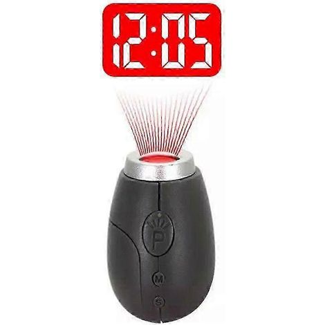 Réveil numérique LED pour la maison avec commande vocale, disponible en noir et rouge. (1/5)