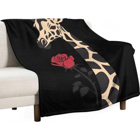 Couverture de Noël ultra douce à motif girafe et rose, en microfibre de flanelle, idéale pour les canapés, les lits, les bancs, moelleuse et chaude, dimensions 30 pouces x 40 pouces. (1/5)
