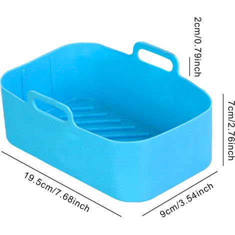 Panier en silicone alimentaire pour friteuse à air, doublure réutilisable à double compartiment, accessoire de cuisine compatible avec Ninja DZ201 Foodi 8QT (1/3)
