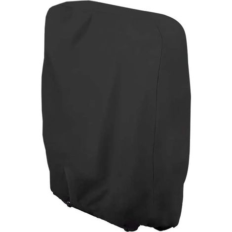 Housse de chaise pliante 71x110cm Tissu Oxford imperméable Housse de chaise pliante de jardin pour chaise longue, chaise de loisir - Noir (1/5)