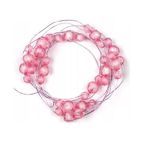 Ghirlanda di perline, 1,8 m, rosa, 1 pz. (1/2)