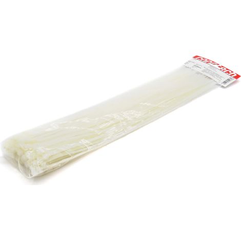 Brida de sujeción 4,8x400 blanca 100 unidades NS
