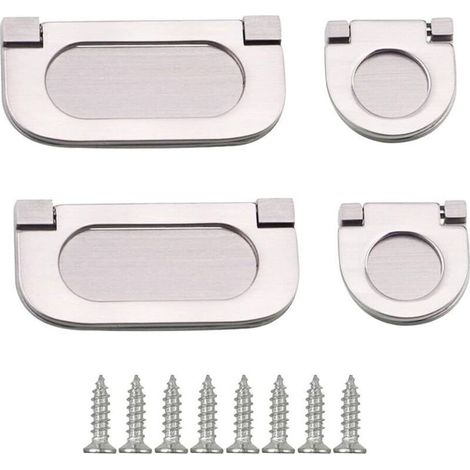 4 Pièces Poignées Invisibles Poignée Tiroir Poignée Encastrable Poignee Porte Cuisine Poignées Placard Tiroir Poignee Meuble Chambre Meubles Tirer Drawer Hardware,35/75mm (1/4)