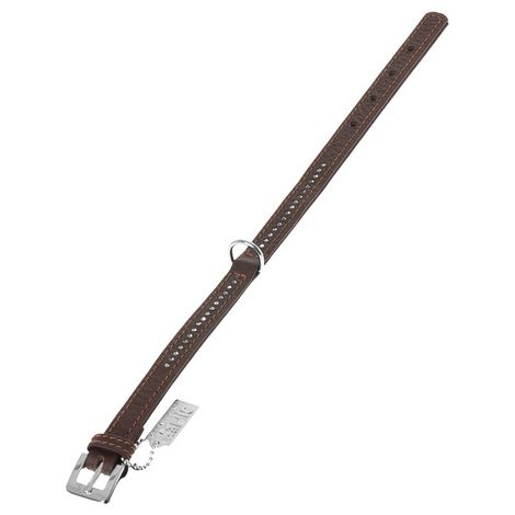 K Diamanti con colletto vintage Una riga marrone, 10 mm 27 cm regolabile 20,5-24,5 cm