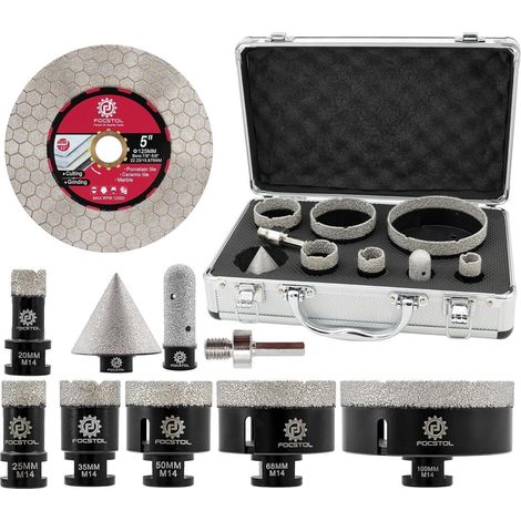 Fliesenbohrer Diamant Set Bohrkronen Fliesen Keramik Marmor SET4 (1/5)