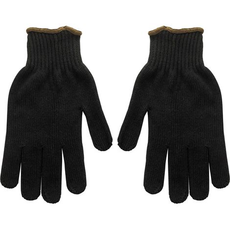 Strickhandschuhe mit Noppen schwarz Gr. 10 (1/5)