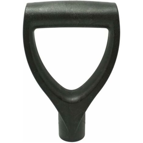 Manche de bêche Fourche de Jardin Manche de Pelle en Forme de D Poignée en Plastique pour Outils de creusage et de ratissage Noir (1/5)