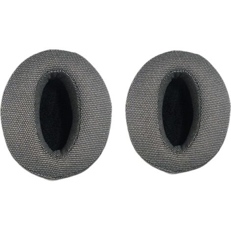 Coussinets d'oreille de rechange compatibles avec les casques Sennheiser HD4.50, 450, 4.40BTNC, HD400, 420s et 485. Mousse à mémoire de forme épaisse (tissu gris). (1/2)