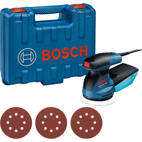 Bosch Exzenterschleifer GEX 125-1AE mit 3x Schleifblatt C470 in Handwerkerkoffer