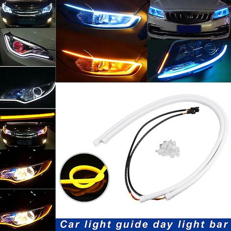 2 Stück LED-Streifen für Autos, weich, ultradünn, Tagfahrlicht, Blinker