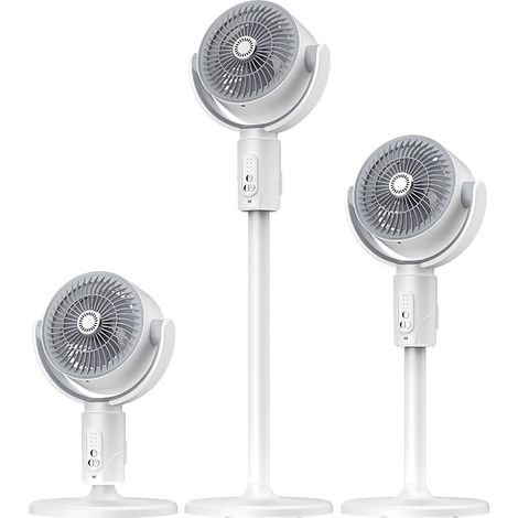 Ventilateur sur Pied avec Lampe USB - Puissant, Réglable, pour Maison, Bureau, Portable - Alovez