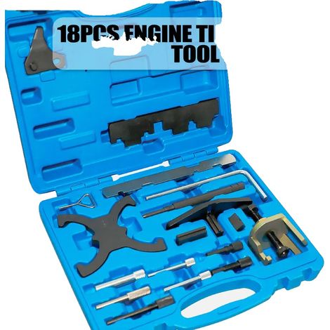 Kit de herramientas para la sincronización del motor, juego de 18 piezas, fabricado en acero de alta resistencia, compatible con Ford y Mazda, calidad profesional, incluye un estuche de almacenamiento (1/5)