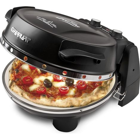G3 Ferrari G10032 Pizzeria Snack Napoletana Forno Pizza Plus Evo, Doppia Pietra Refrattaria, Diametro 31 cm, 1200 W, Palette e ricettario inclusi, Nero (1/10)