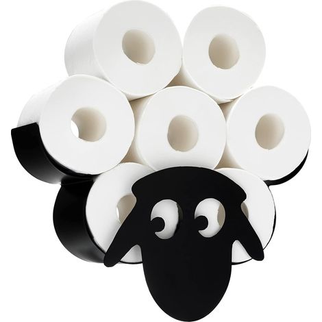 Porte-Papier Hygienique Modele Mouton Agreable, Boite De Rangement Pour Serviettes En Papier, 7 Rouleaux Muraux, Porte-Serviettes En Papier Mural Sur Les Murs De La Cuisine Et De La Salle De Bain