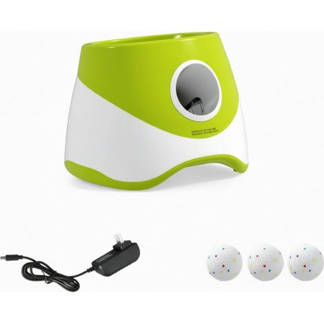 Lanceur de balle automatique avec 3 balles ETPU et 3 distances réglables 6 m/10 m/14 m, lanceur portable pour intérieur et extérieur (1/5)