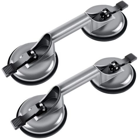 2 x Ventouse Double 100kg, Aluminium Ventouse de Manutention 120mm Ventouses de Vitrier (1/5)
