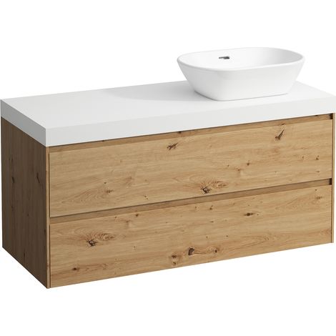 LAUFEN LANI encimera de lavabo blanco mate incl. mueble bajo, 1