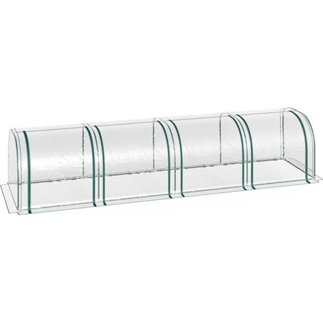 Serre de jardin tunnel 395 × 100 × 80 cm, équipée de 4 fenêtres à fermeture éclair, structure en acier, toile de protection durable, tunnel de forçage accordéon (1/5)
