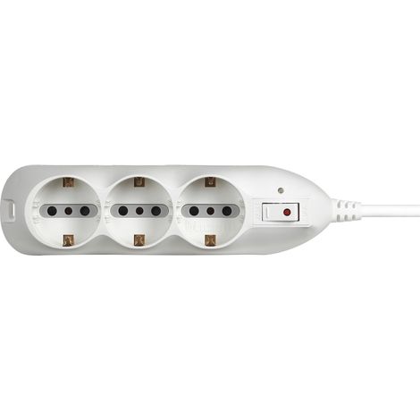 Multipresa 6 Prese Bipasso 3 Schuko Salvafulmine Bticino 3699DBF (1/5)