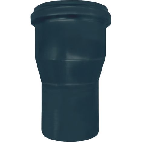 Raccordo - acciaio 1.2 l 165 mm aumento di sezione d.80m a 100f pellet 1.2 nero